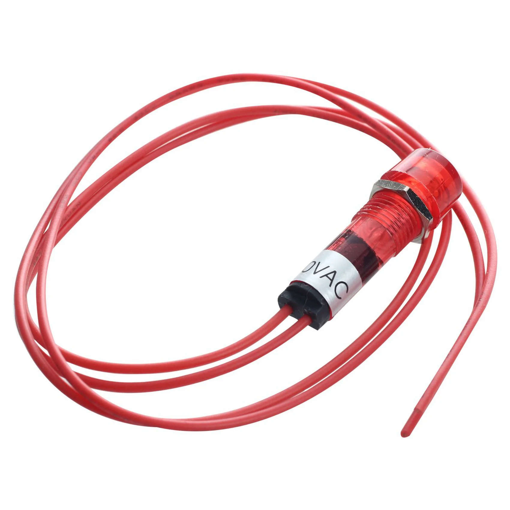 ABPQ-2X Neon Indicator Pilot Signal Lamp Red Light AC 250V W2 Wires