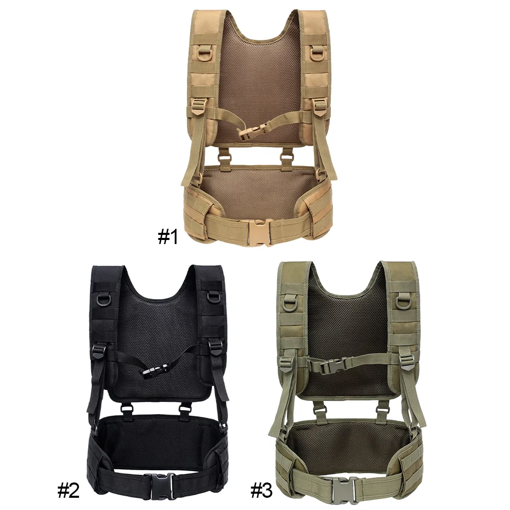 Chest Rig Vest Multifunctional Hunting Vest & Belt Padded Airsoft Paintball Molle Oxford Cloth for Outdoor Activities