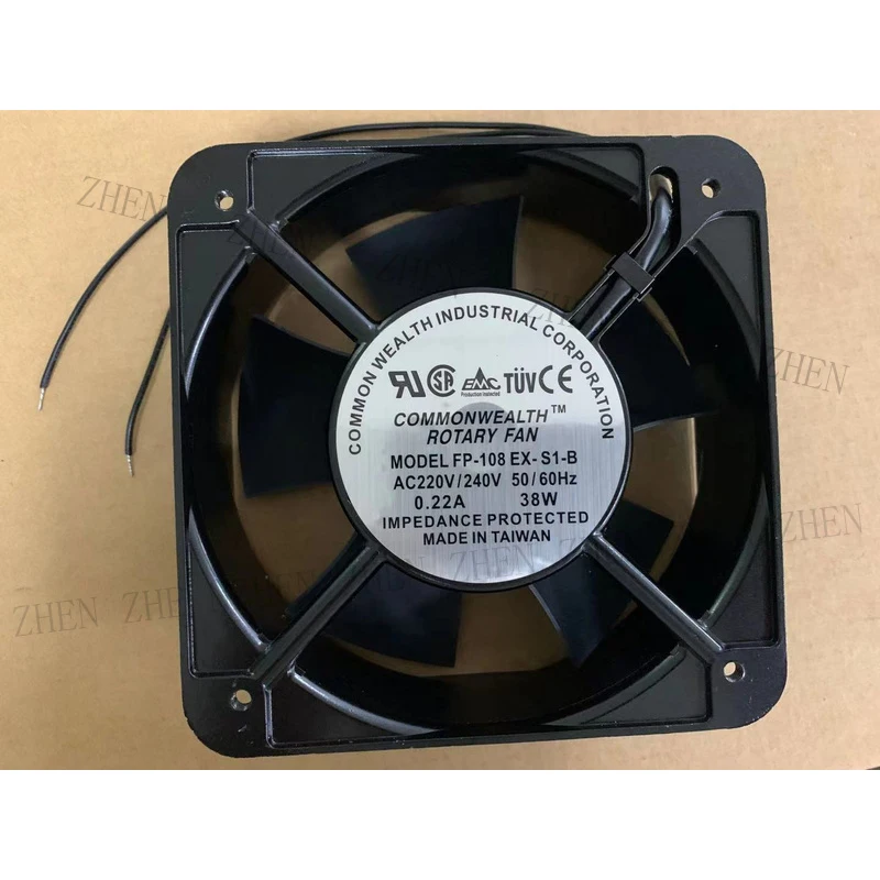 S 1PC for Commonwealth FP-108-EX-S1-B Rotary Cooling Fan, 220 / 240VAC 50 / 60Hz 38W
