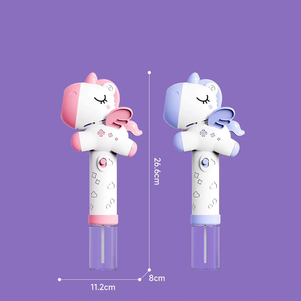 Neue Einhorn Elektrische Seifenblasenpistole Spielzeug mit Licht Automatische Seifenblasmaschine Sommer Outdoor Seifenblasenmaschine Party Spiel Geschenk