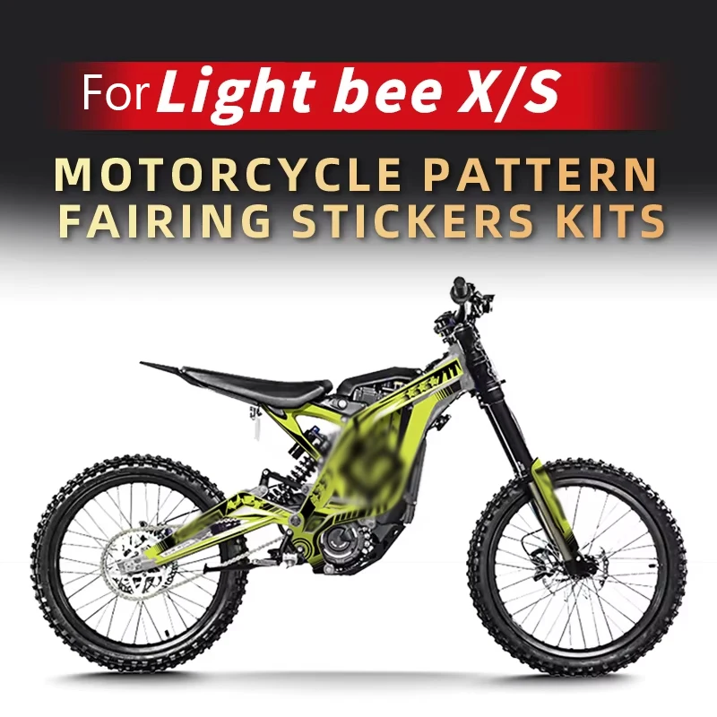 For Surron Light bee X/S Motorcyle Pattern Fairing Stickers Kits Pasted On Body Paint Parts Area Accessories Decoration Stickers