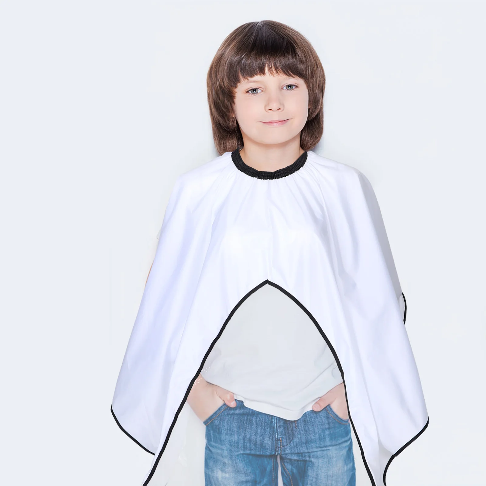 

Children's Haircut Cape Waterproof Barber Cloth Foldable Reusable Hair Capes for Salon Home Toddler Baby Hairdressing
