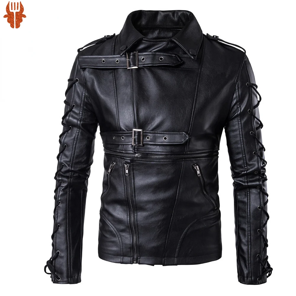 

New High Quality Overcoat Men's Street Windbreaker Coat Plush Men Leather Locomotive Fur Clothing PU Casual Jacket Eurocode Size