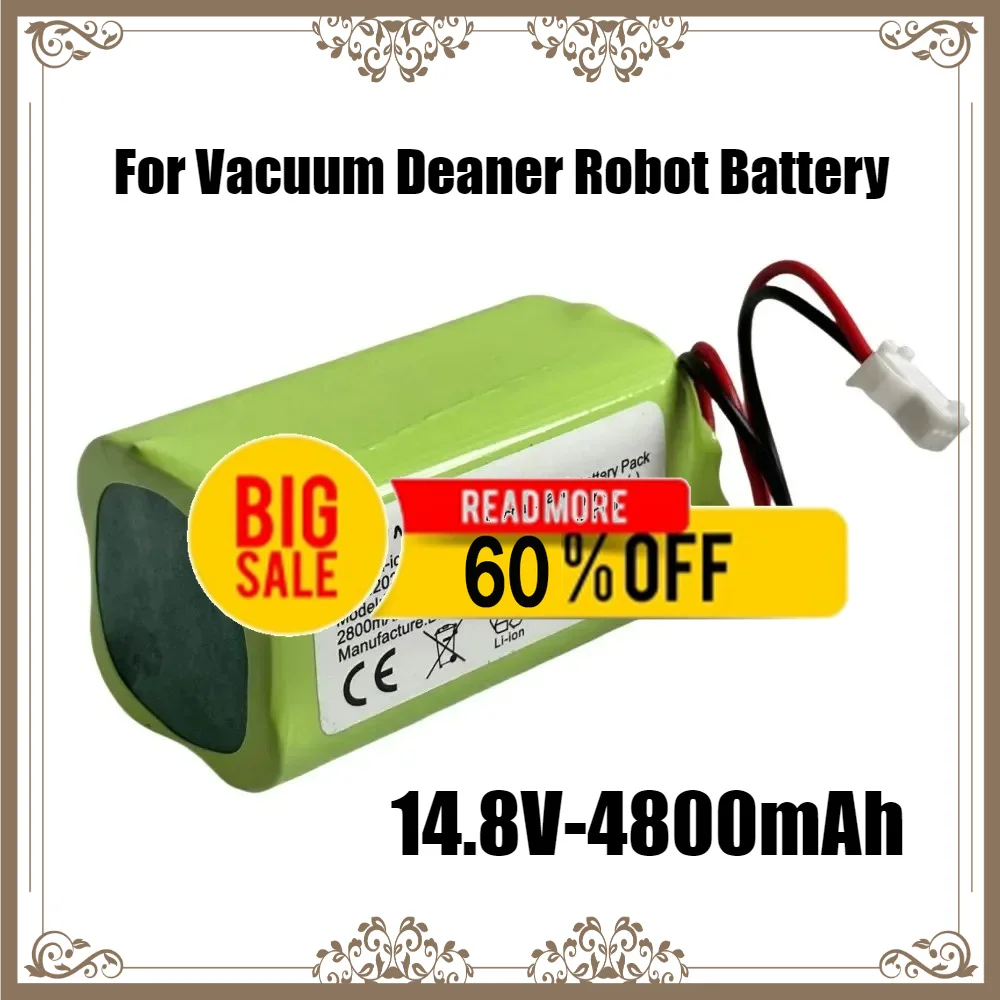 🌈🌈⭐ 4.8Ah 14.4V Battery For eufy RoboVac 15C 15T 25C 30 30C 35C MAX G10 G15 G20 G30 Hybrid Edge Robot Vacuum Cleaner Accessori