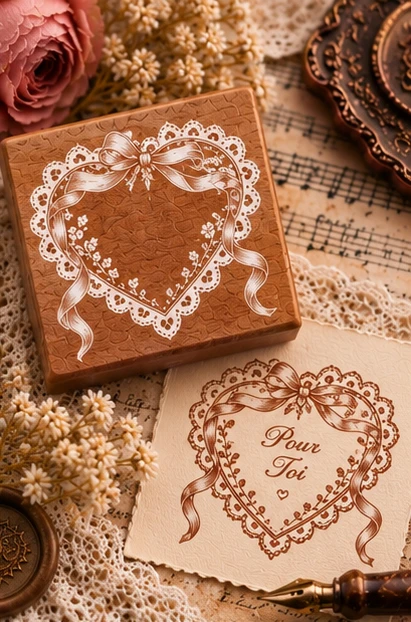 Houten kant rubberstempel patroon serie voor scrapbooking, knutseldecoratie en handgemaakte agenda's