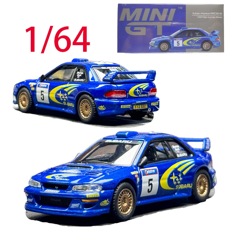 

MINIGT Литая под давлением модель автомобиля Subaru из сплава в масштабе 1/64 Subaru WRC99 # 986 игровых транспортных средств, игрушки для мальчиков, оригинальная коллекция коробок