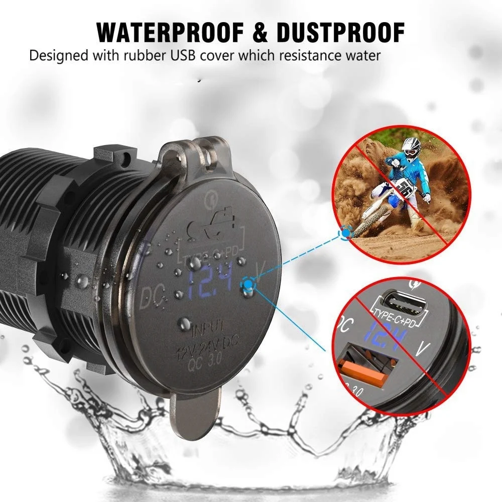 Автомобильное зарядное устройство USB Type-C для быстрой зарядки, 18 Вт, 3,0