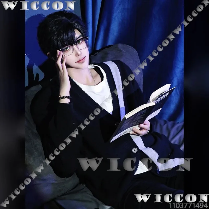 Zayne Lishen Game Love and Deepspace أزياء تنكرية دعامة شعر مستعار معطف أسود سترة سترة Li Shen للرجال مخصصة للهالوين ؛ 3,k8