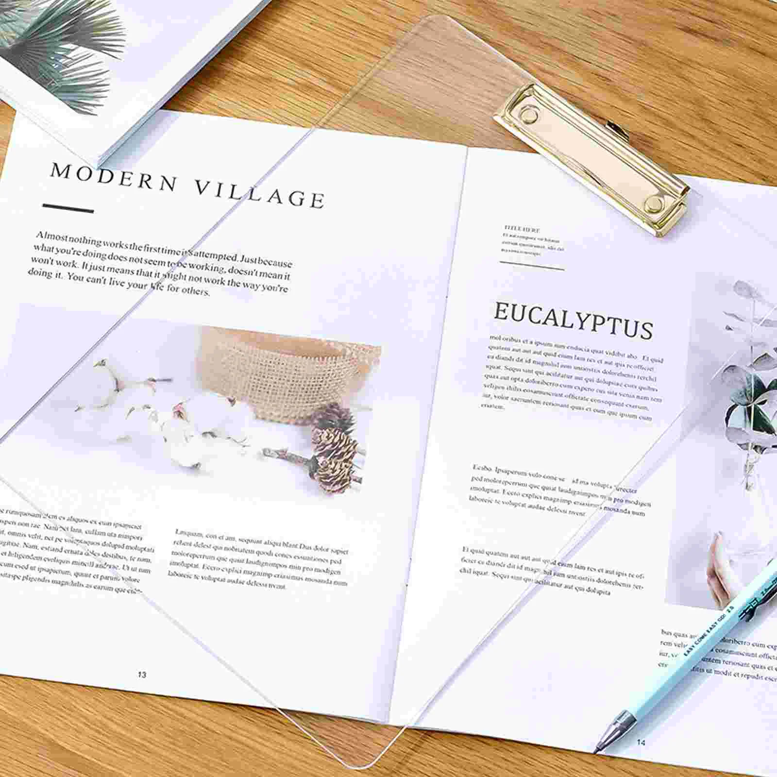 Transparent Board Clip Writing Support Clipboard Document Storage Multi-function Office Acrylic Metal Portable A4 Student