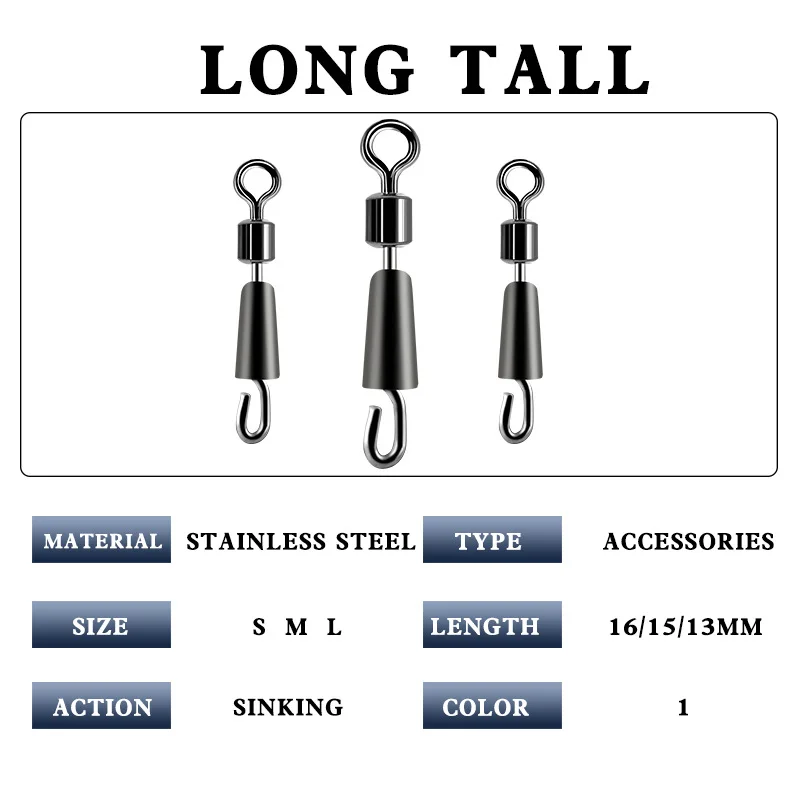 30/50 Uds rodamiento giratorio rodamiento de bolas anillos sólidos conector de pesca océano barco conector de enlace rápido