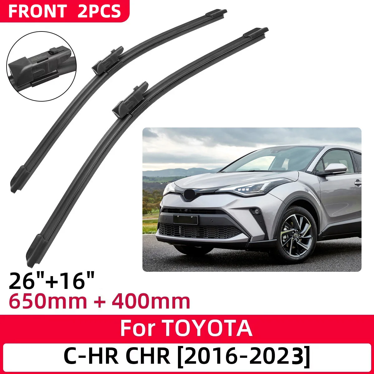 2 Stuks Voor Toyota C-HR Chr 2016-2023 26 