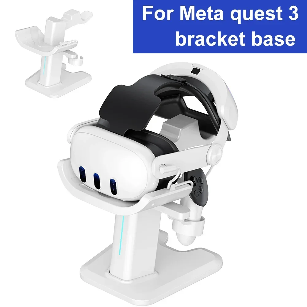 

Держатель для очков Meta Quest 3 VR, зарядная док-станция для наушников, стабильный держатель для контроллера VR гарнитуры, дисплей, кронштейн для аксессуаров вопросы 3