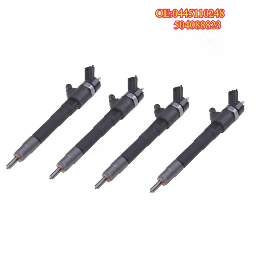 genuine High quality New for 1/4PCS  0445110248  504088823 Diesel Fuel Injector for FIAT DUCATO IVECO DAILY PEUGEOT BOXER 3.0 D