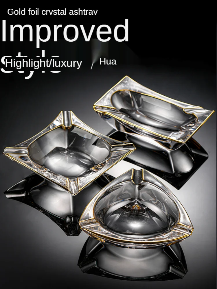 

Creative Personalized Fashion Ashtray Modern Light Luxury Gold Painting Household Living Room Office
