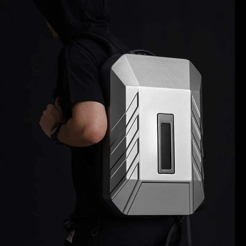 Business Backpack Men's PC Hard Case Computer Bag Smart Trendy Cool Led Men's Backpack Backpack