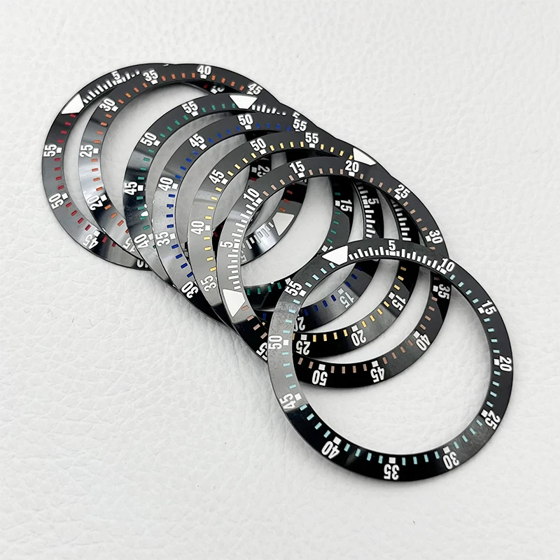 Mod 38mm*30.5mm Sloped Fine Scale with SKX007 Ceramic Bezel Insert Fit SKX007 SRPD SUB GMT Watch Accessories Parts