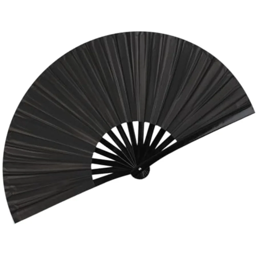 Large folding hand fan for line dance, made of durable plastic in vibrant red, featuring bold clack sound and lightweight desig