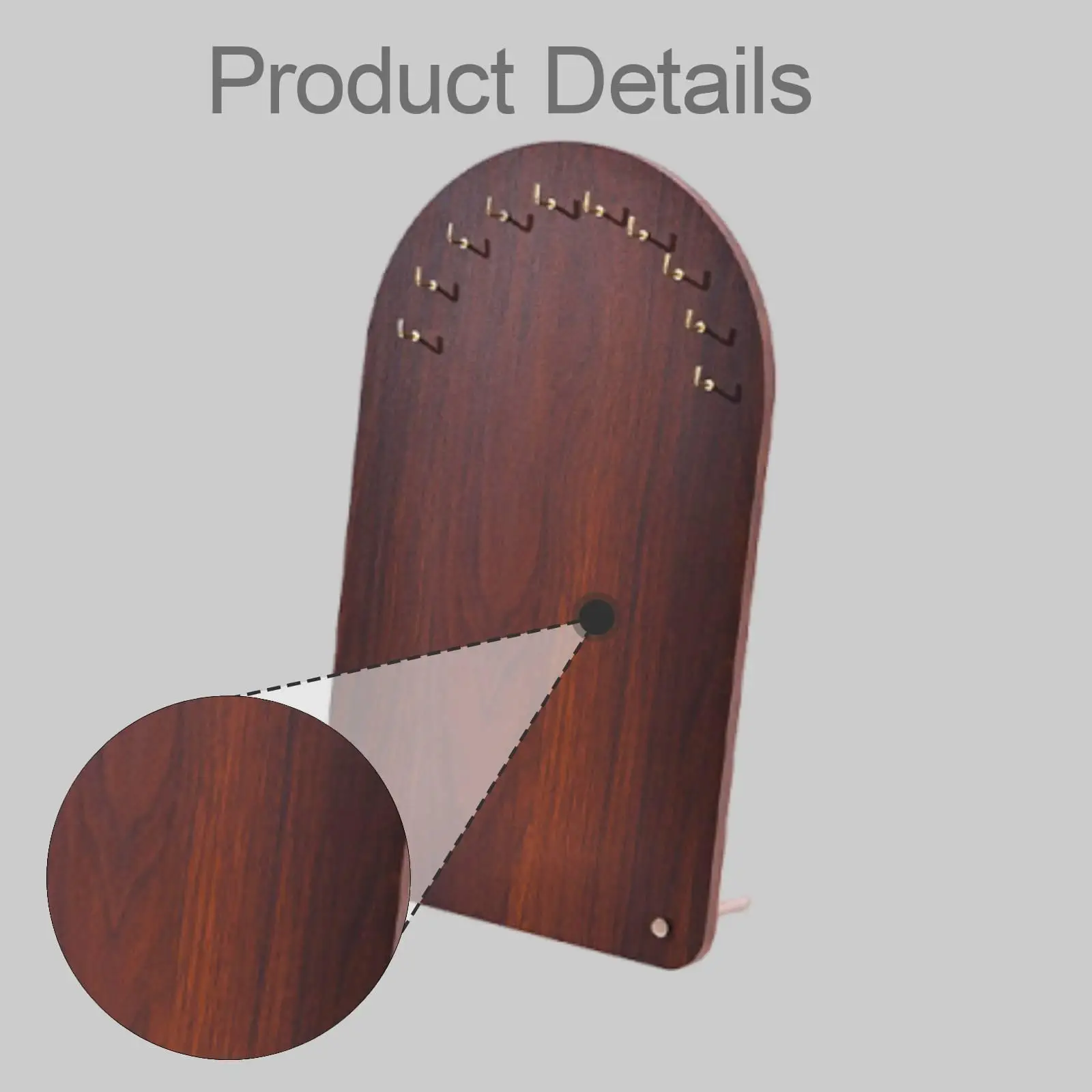 Necklace Organizer Jewelry Holder Multipurpose Sturdy Storage Display Wood Ornament Organizer for Dorm Home Tabletop Bedroom