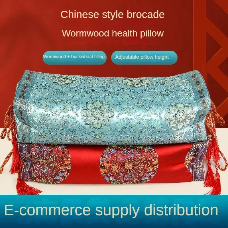 

Подушка из парчи, подушка для шеи из гречихи, подушка для сна для одного человека, Успокаивающая, домашний уход за шеей