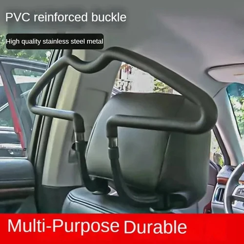 Imagen 2 del producto Perchero para coche, soporte para reposacabezas, soporte para ropa, estante Universal para asiento trasero de coche, organizador, accesorio de viaje, perchero para asiento