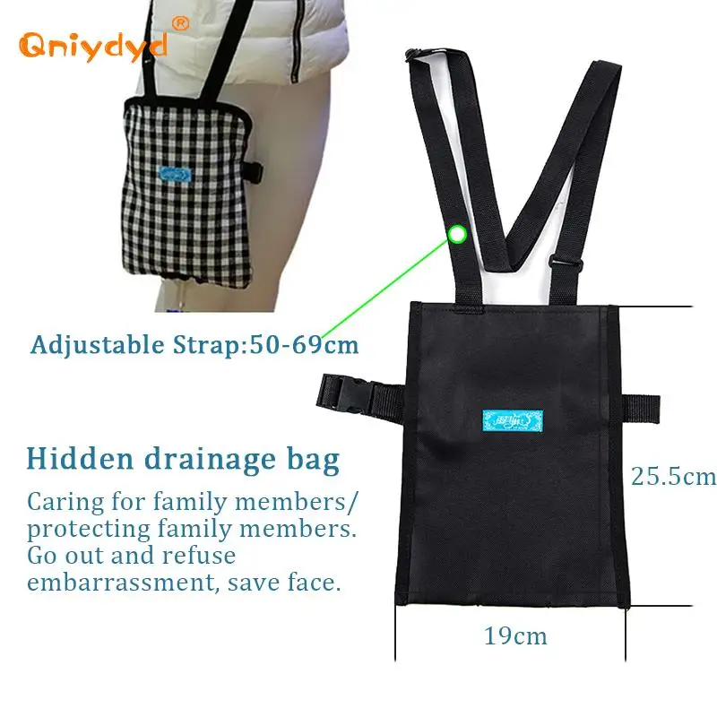 1000ml Urine Catheter Bag with Adjustable Shoulder Strap Urinary Drainage Catheter Bag Cover Urine Leg Bag Holder Cover