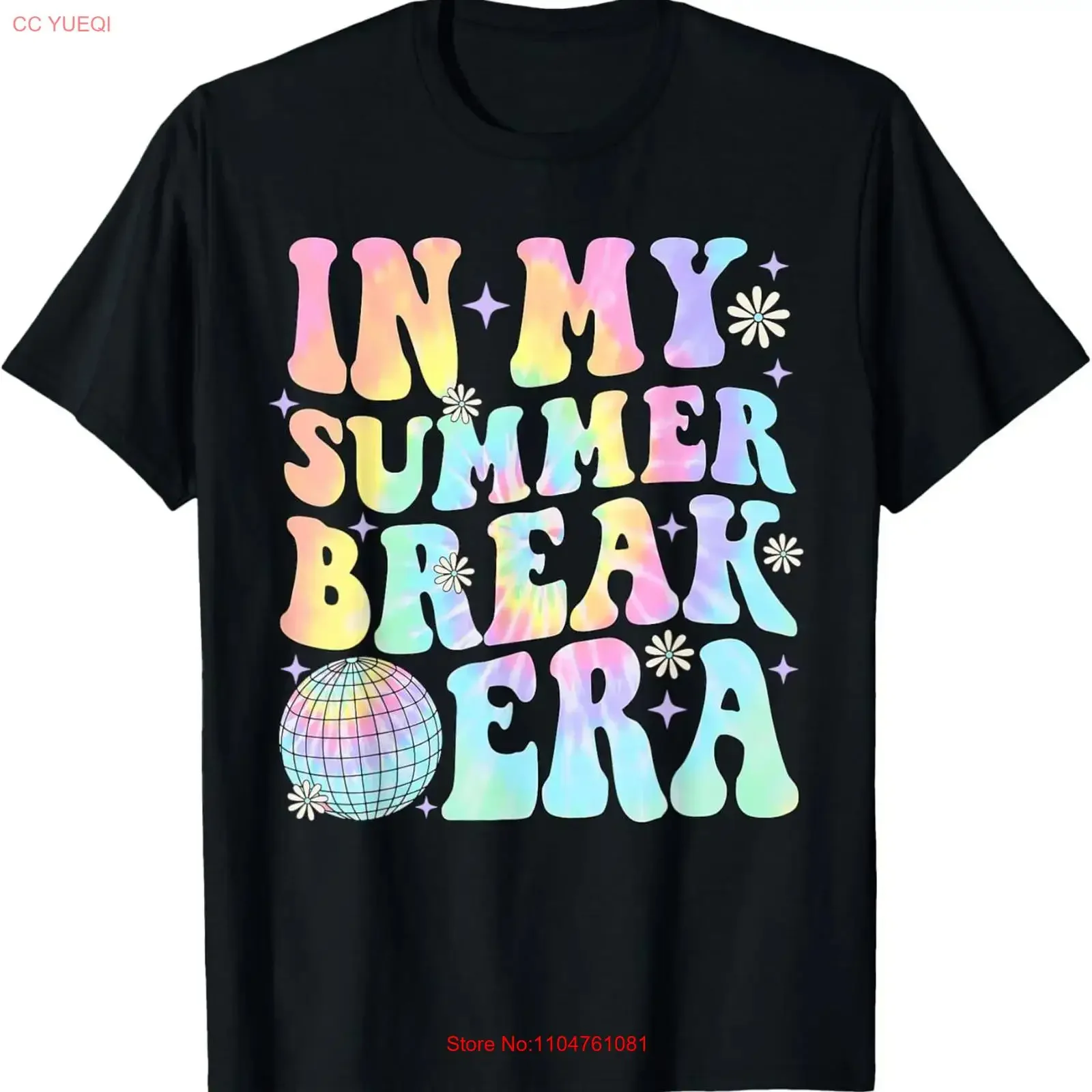 In My Summer Break Era Teacher Vacation Groovy T Shirt  vintage Washed Breathable Slightly Unisex streetwear