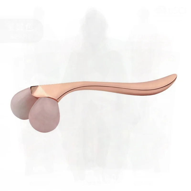 เครื่องนวดหน้าหยก ลูกกลิ้งนวดหน้า ช่วยยกกระชับผิว ปรับรูปหน้า สีทอง เงิน ชมพู ผลิตจากโลหะผสมสังกะสี ไม่ใช้ไฟฟ้า ใช้งานได้หลากหลาย