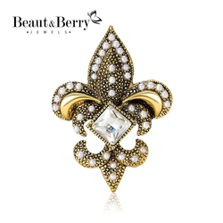 Trendy Rhinestone Anchor Brooches for Women Unisex Pearl Pins 2-color Available Casual Party Accessories Gifts