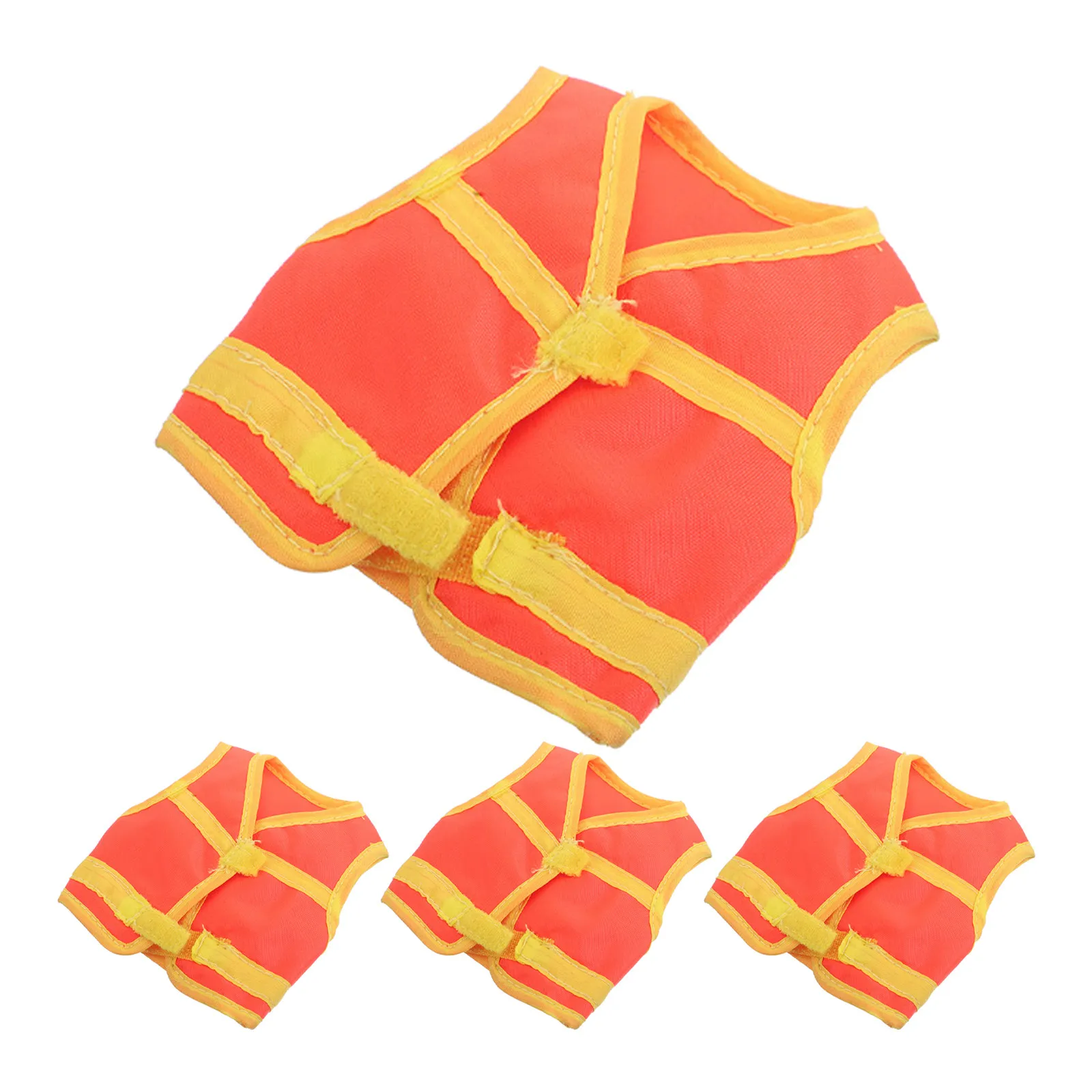 4Pcs Kids Construction Vest Toddler Safety Worker Career Day Costume Preschool Dress Up Party Favors Construction Role Play