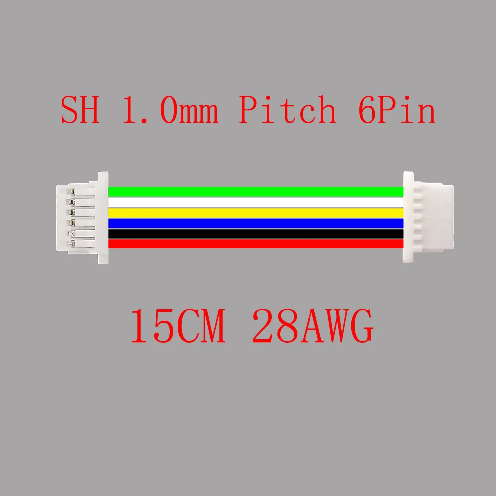 

1000Pcs JST SH 1.0mm Pitch 6 Pin Female to Female Connector 15CM 28AWG, Customized