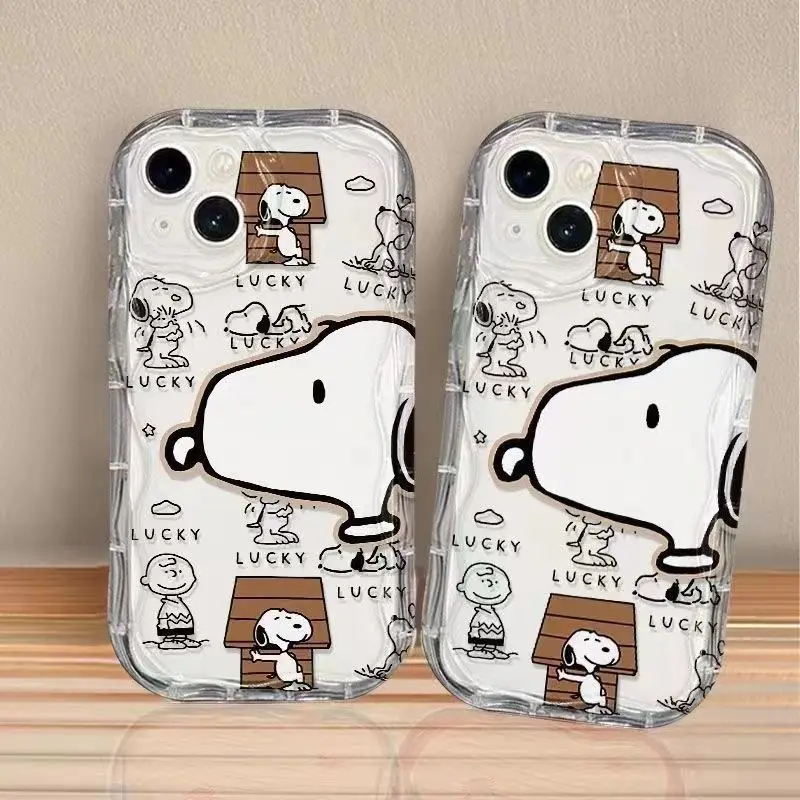 For Huawei Honor X8B X8A X7A X6A X8 X7 X6 90 Lite 70 50 Nova 11 10 9 SE 5T Y9S Y7A  Lucky Snoopy Phone Case Transparent Cover