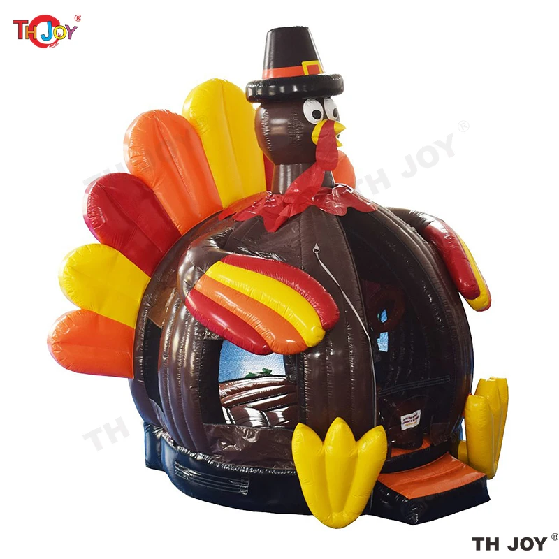 New Popular Kids Inflatable Turkey Bounce house Jumping Castle for Thanksgiving Holidays