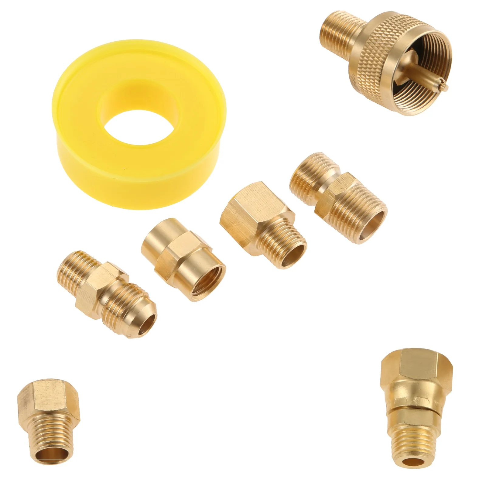 8Pcs Weed Torch Gas Propane Tank Bottle Converter Kit Parts with 3/8