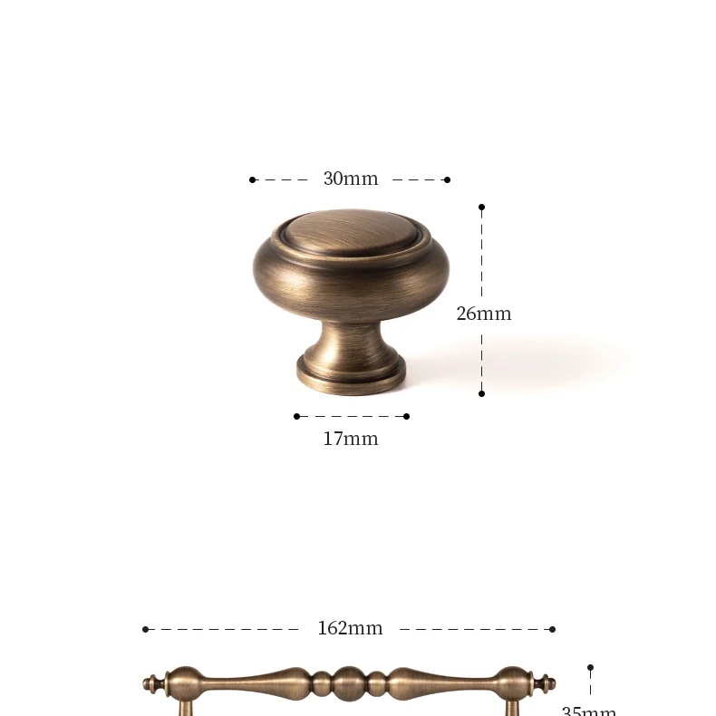 Antique brass T bar furniture fitting — supplier illustration 19
