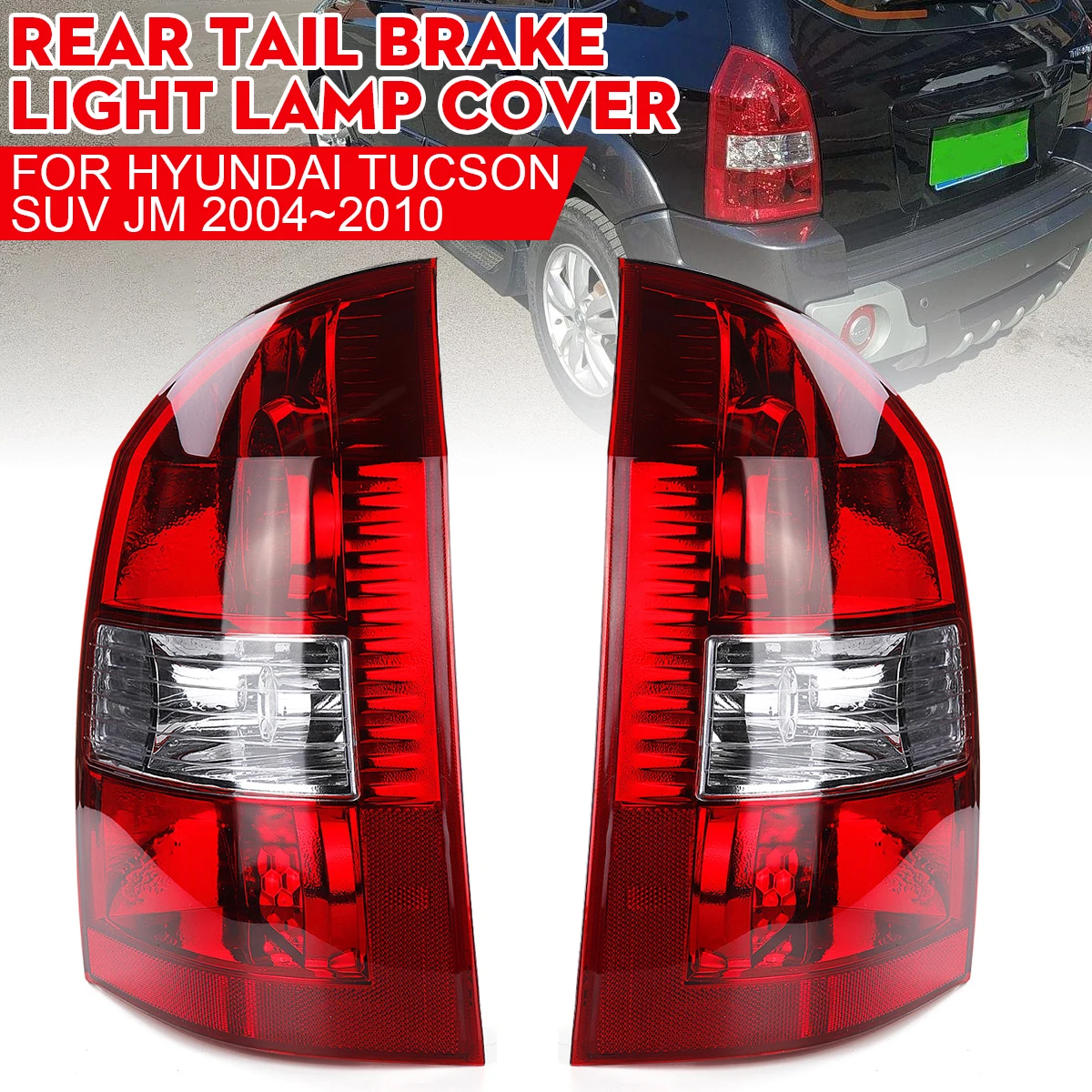 

Car Tail Light For Hyundai Tucson Suv JM 2004~2010 Taillight Rear Reverse Brake Fog Lamp Accessories Shell Replacement No Bulb