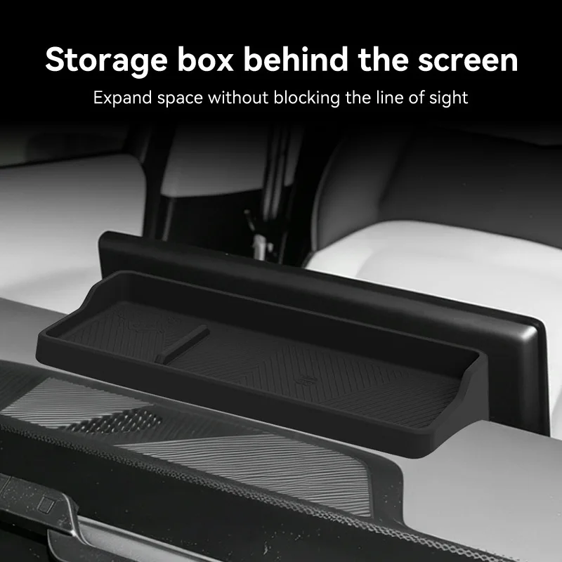 Center Screen Storage Box Organizer for 2024-2026 Jaecoo J6 EV & iCAR 03, Silicone Car Interior Accessories