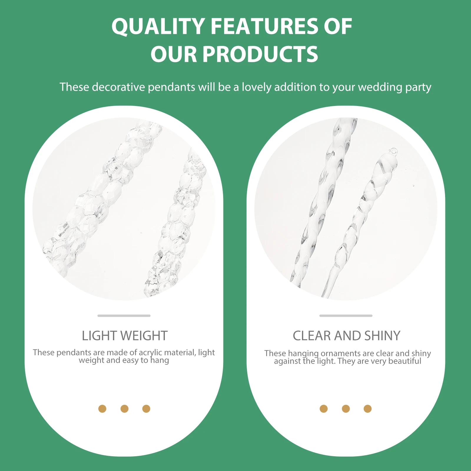 

13Pcs Crystal Acrylic Pendants Hanging Winter Wedding Party Christmas Tree Decorations Garden Indoor Outdoor