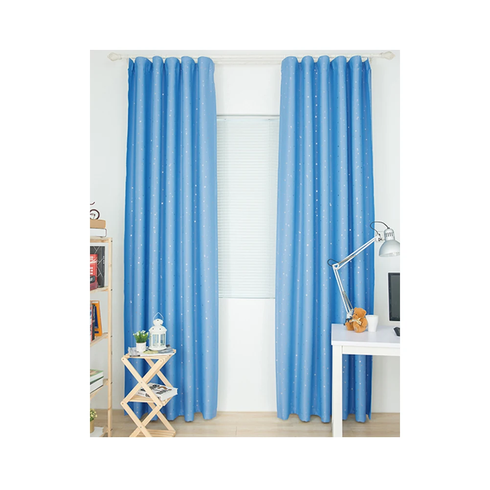 

100 X250cm Window Curtain Blackout Curtains for Bedroom Finished Product Farmhouse Blue Cover