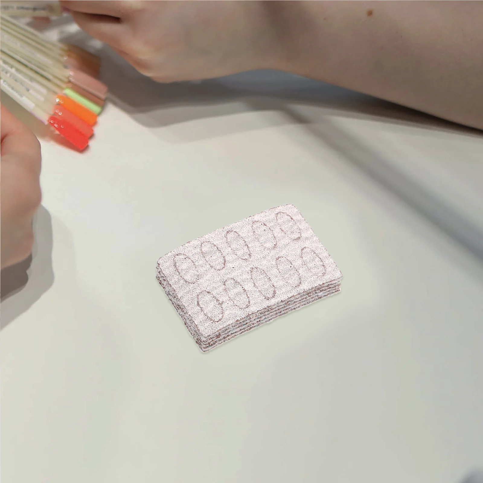 25 pezzi di carta vetrata sostituibile per nail art, pre-lucidatura, trattamento per manicure, strumenti per la cura delle unghie, tamponi abrasivi, rimozione delle cuticole