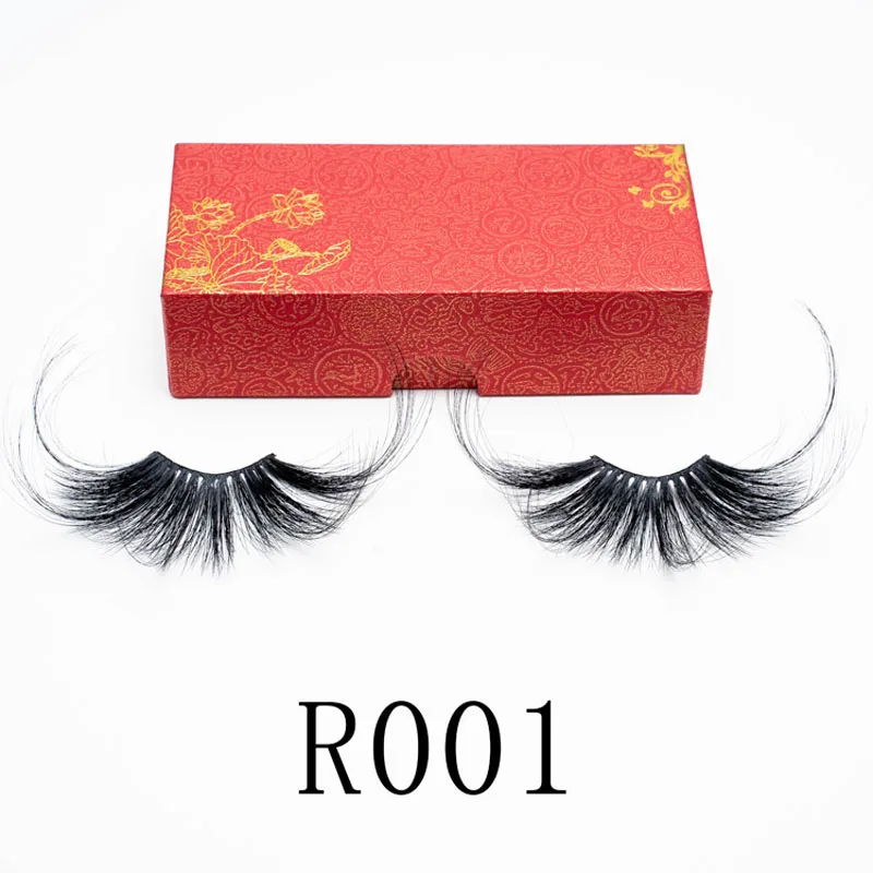 1 Pair Of R Series 60-70mm Mink Hair False Eyelashes Naturally Slim And Long Eyelash Extension