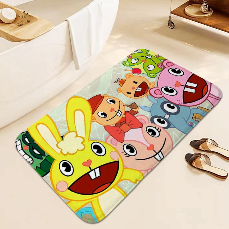 Children's Bedroom Carpet Happy Tree F-Friends Lovely Kids Room Rugs Doormat Entrance Door Custom Bathroom Foot Mat Anti Slip