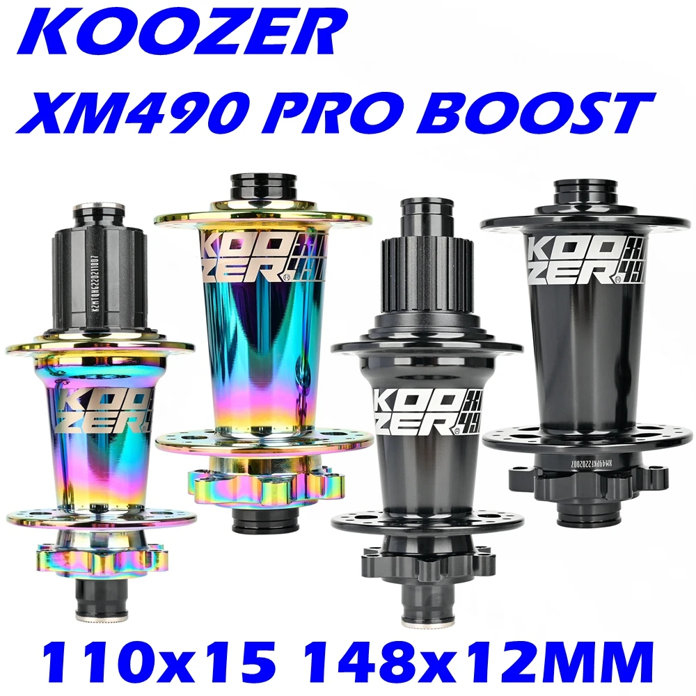 2025 Bicycle Hubs KOOZER XM490 PRO BOOST Mountain Bike Hub Steel Shaft Sealed Bearing 148x12MM 110x15MM 28/32 holes Noise hub