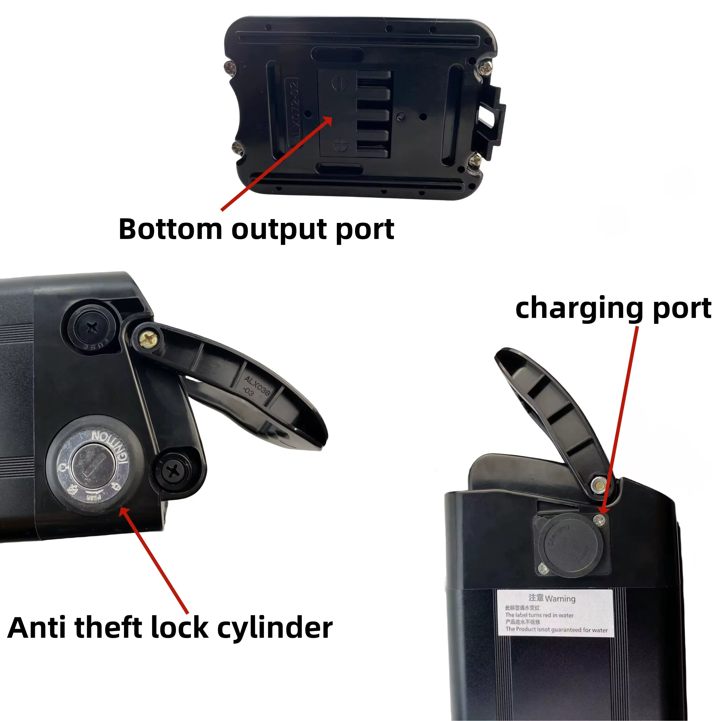 36V 30Ah For Silver Fish Battery E Bicycle Lithium Battery for 250W 350W 500W 750W 1000W bafang/tongsheng Motor.