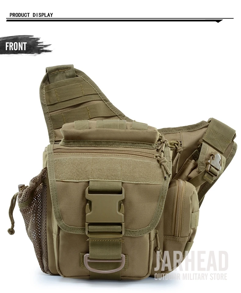 Wasserdichte Camouflage-Umhängetasche für Outdoor-Aktivitäten, Robuste Herren-Klettertasche für Reisen, Wandern und Outdoor-Ausrüstung – Detail 9