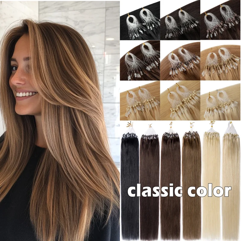 human-remy-hair-micro-loop-weft-50-strands-24inch-1b-1001-easy-install-for-party-night-look-salon-welcome
