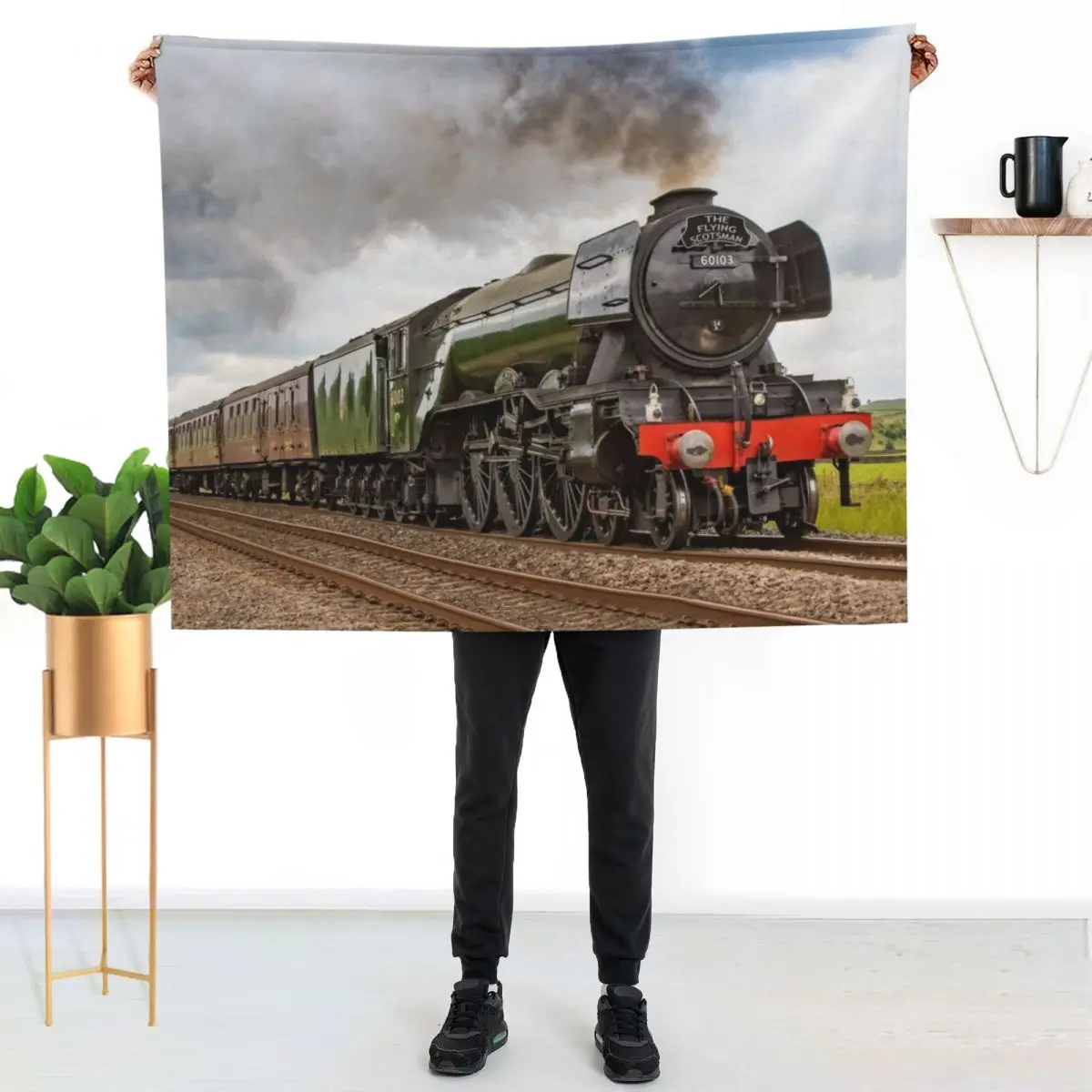 

Flying Scotsman Throw Blanket Soft Bedroom Blanket for Night Sleeping