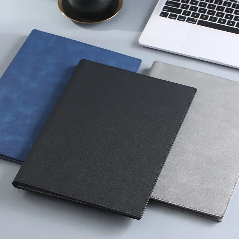 

Organizer Clamp Multifunctin Folder Office Business Document Card Clipboard Magnetic Leather Portfolio Accessories Conference