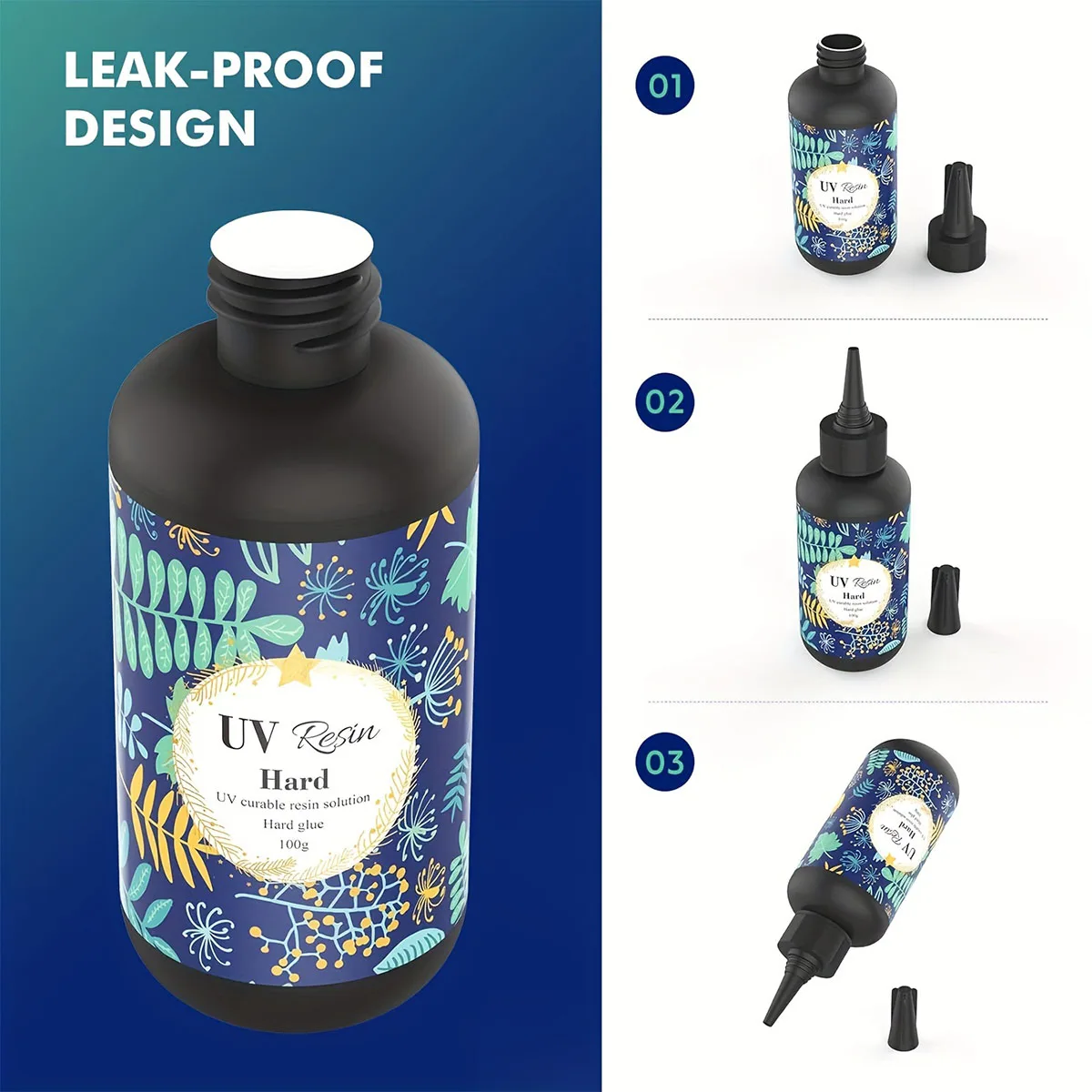 50 g/100 g/200 g/500 g UV-Harz (kristallklar, harter Typ) – verbessertes UV-Epoxidharz, ungiftig, geeignet für die Schmuckherstellung – Detail 7