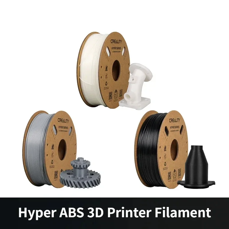 

3D-принтер Creality Hyper ABS, нить 1,75 мм. Подходит для высокоскоростной печати, удобная открытая печать, 3 рулона, белый/черный/серый.
