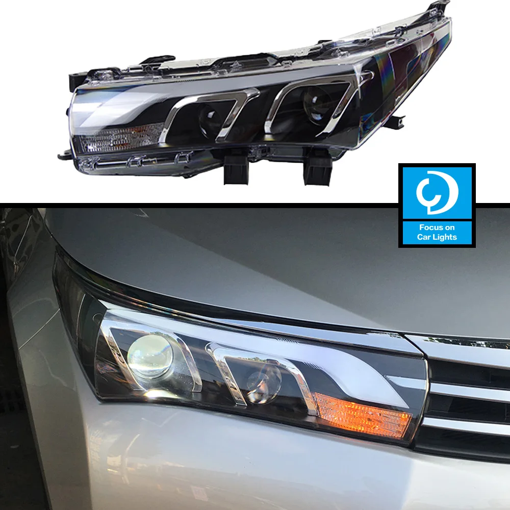 

Car Front Headlight For Toyota Corolla 2014-2016 LED HeadLamp Styling Dynamic Turn Signal Lens Automotive Accessories Assembly